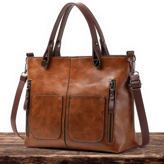Nancy - Bolsa de Hombro Elegancia Atemporal en Cuero
