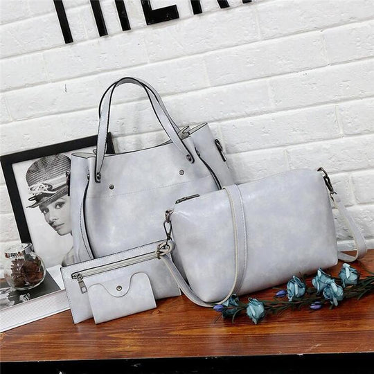 Rosalina - Conjunto de Bolsas de Cuero Vintage Suave con 4 Piezas