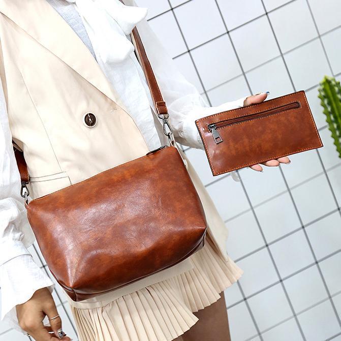 Rosalina - Conjunto de Bolsas de Cuero Vintage Suave con 4 Piezas