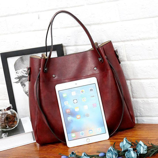 Rosalina - Conjunto de Bolsas de Cuero Vintage Suave con 4 Piezas