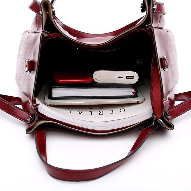 Rosalina - Conjunto de Bolsas de Cuero Vintage Suave con 4 Piezas