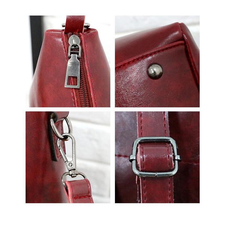 Rosalina - Conjunto de Bolsas de Cuero Vintage Suave con 4 Piezas