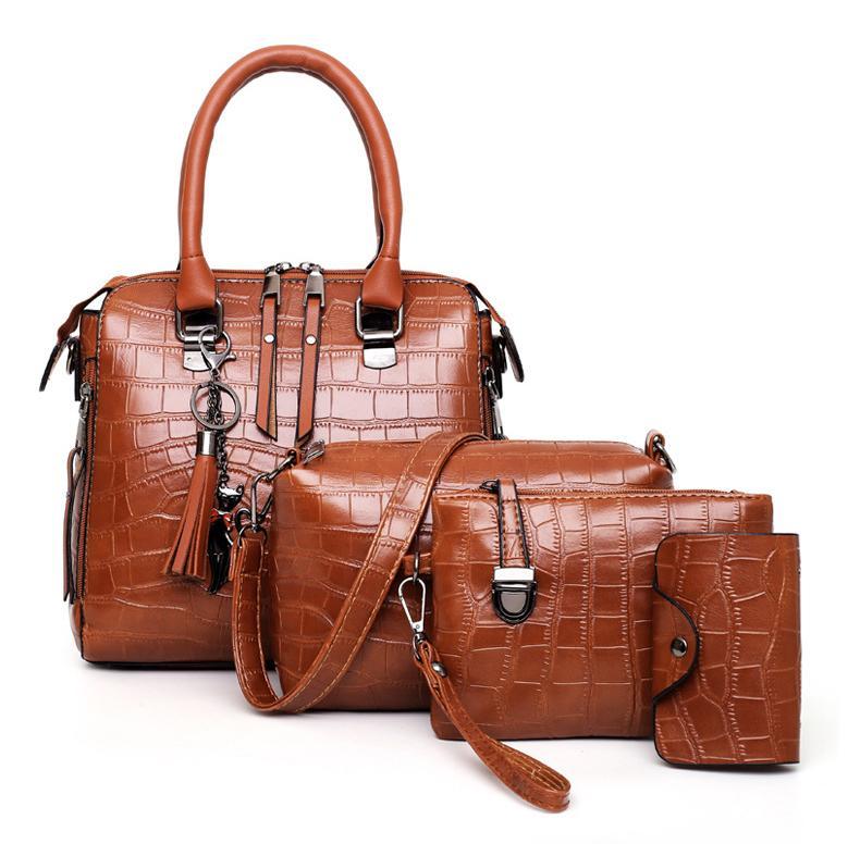 Evelyn - Elegancia del Día a Día Conjunto de Bolsas de Cuero con 4 Piezas