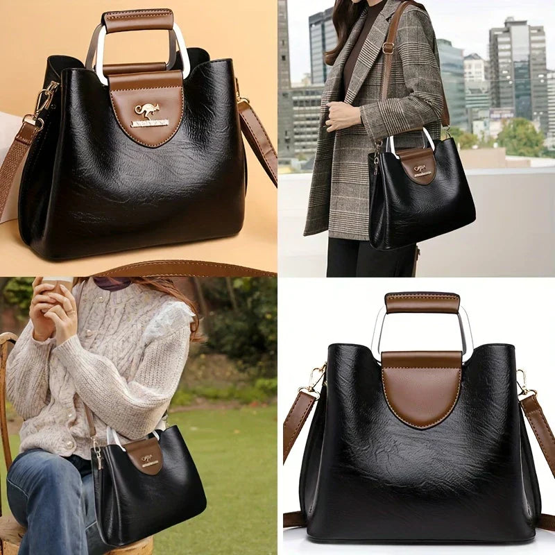 Isabella - Bolsa Bucket de Cuero Chic