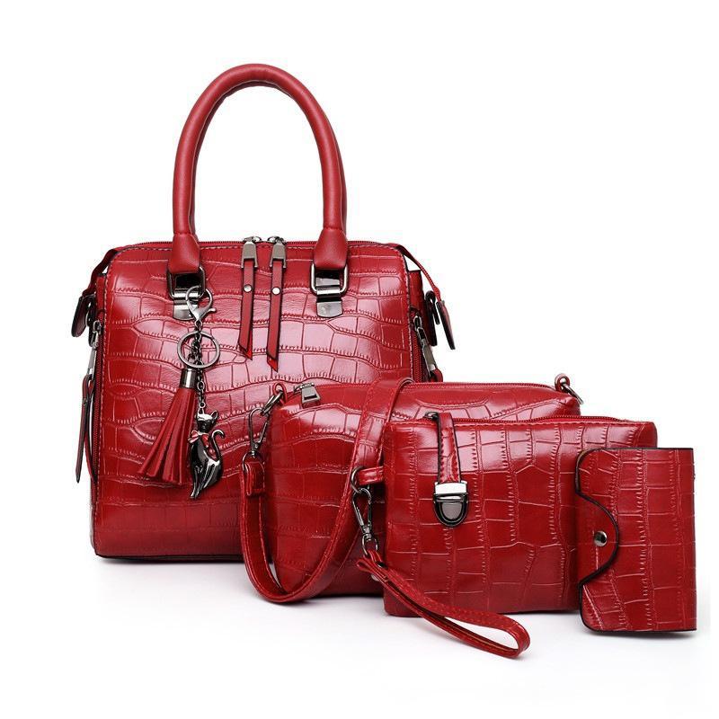 Evelyn - Elegancia del Día a Día Conjunto de Bolsas de Cuero con 4 Piezas