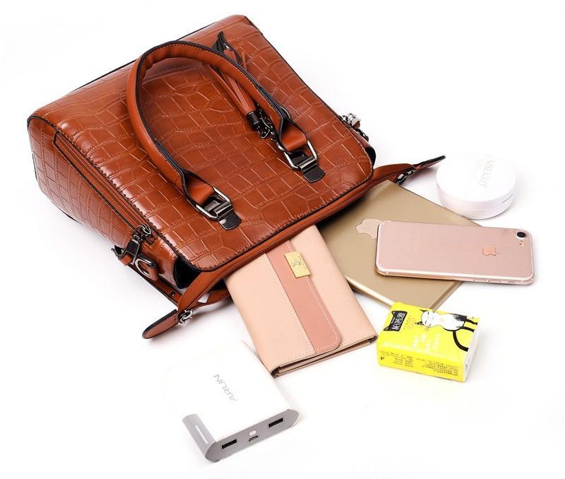 Evelyn - Elegancia del Día a Día Conjunto de Bolsas de Cuero con 4 Piezas