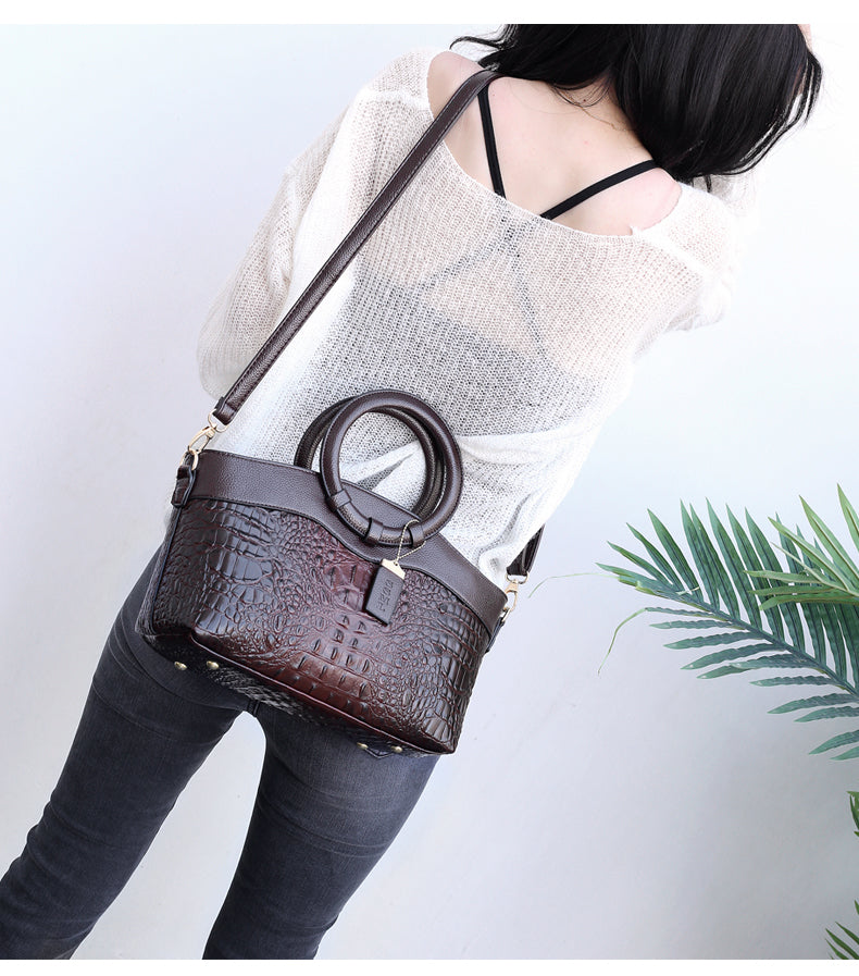 Frances - Bolsa de Hombro de Cuero Clásica Heritage