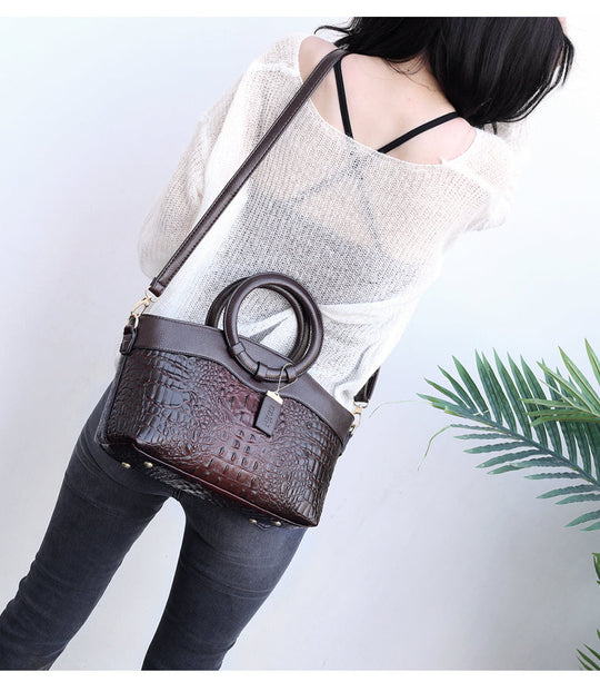 Frances - Bolsa de Hombro de Cuero Clásica Heritage