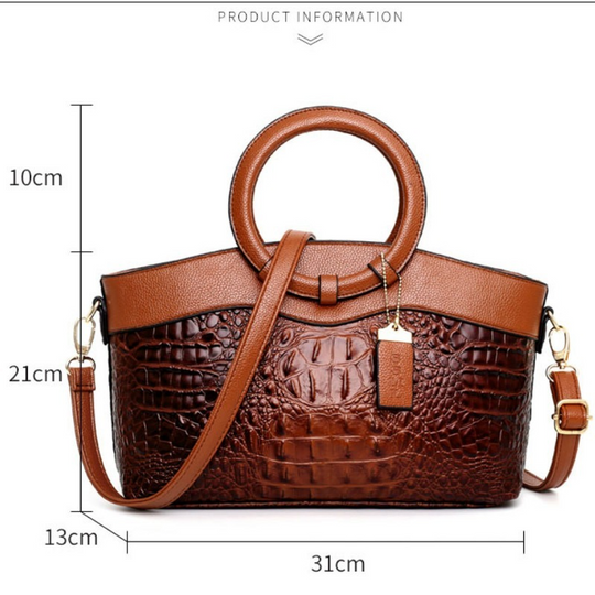 Frances - Bolsa de Hombro de Cuero Clásica Heritage