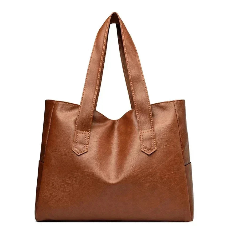 Susana - Bolsa de Hombro de Cuero Lujosa Minimalista