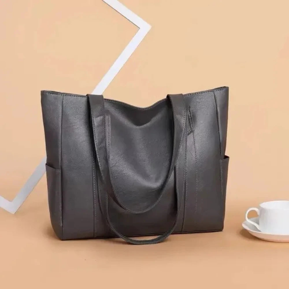Susana - Bolsa de Hombro de Cuero Lujosa Minimalista