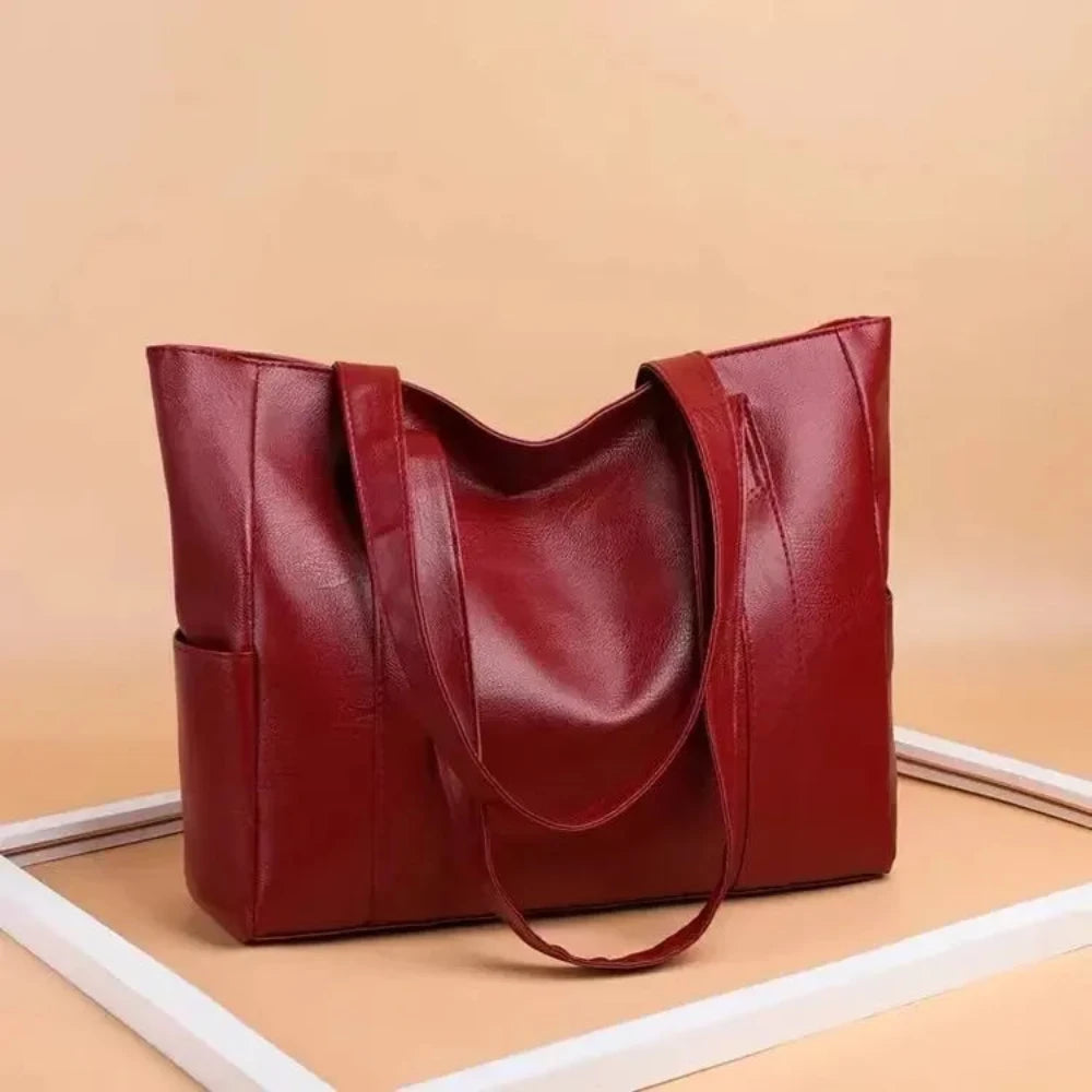 Susana - Bolsa de Hombro de Cuero Lujosa Minimalista