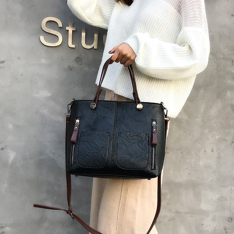 Nancy - Bolsa de Hombro Elegancia Atemporal en Cuero