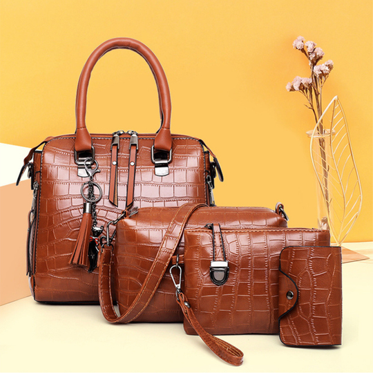 Evelyn - Elegancia del Día a Día Conjunto de Bolsas de Cuero con 4 Piezas